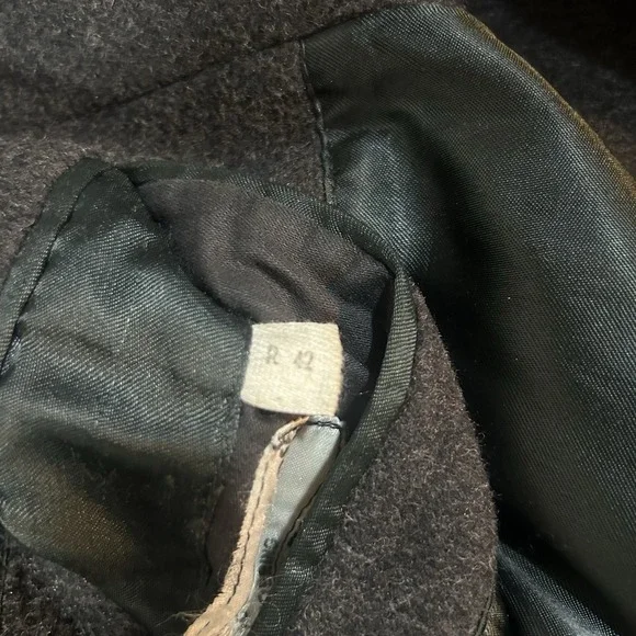 Vintage Overcoat Great Britain Wool Cashmere Mens Gray Size 402R